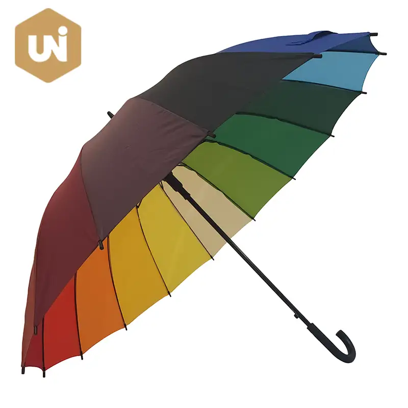 Rainbow Adult Stick ავტომატური ქოლგა